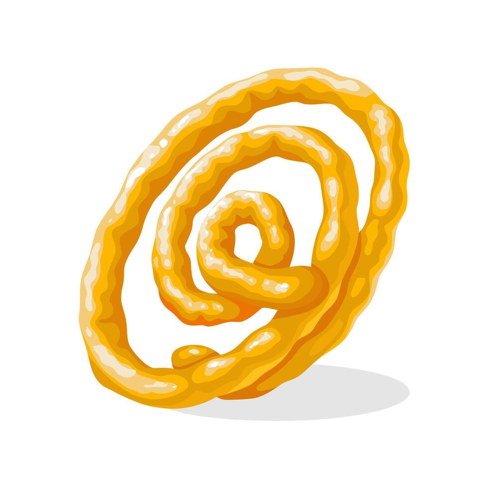 Illustration of Jalebi, a popular sweet snack in India, isolated on white background. vector