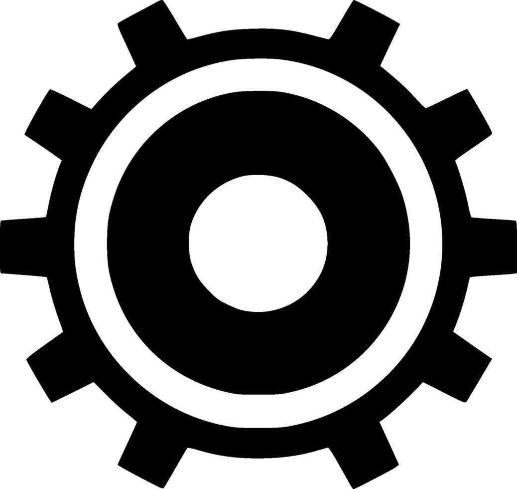Gear, Minimalist and Simple Silhouette - illustration vector