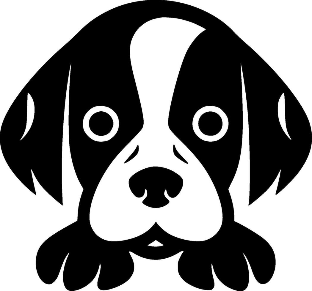 Puppy, Minimalist and Simple Silhouette - illustration vector