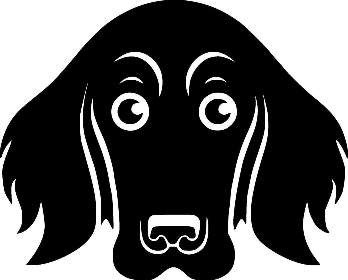 Dog, Minimalist and Simple Silhouette - illustration vector