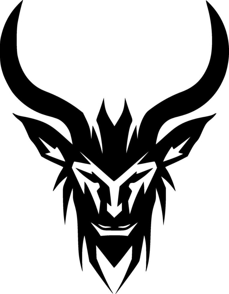 Goat, Black and White illustration vector