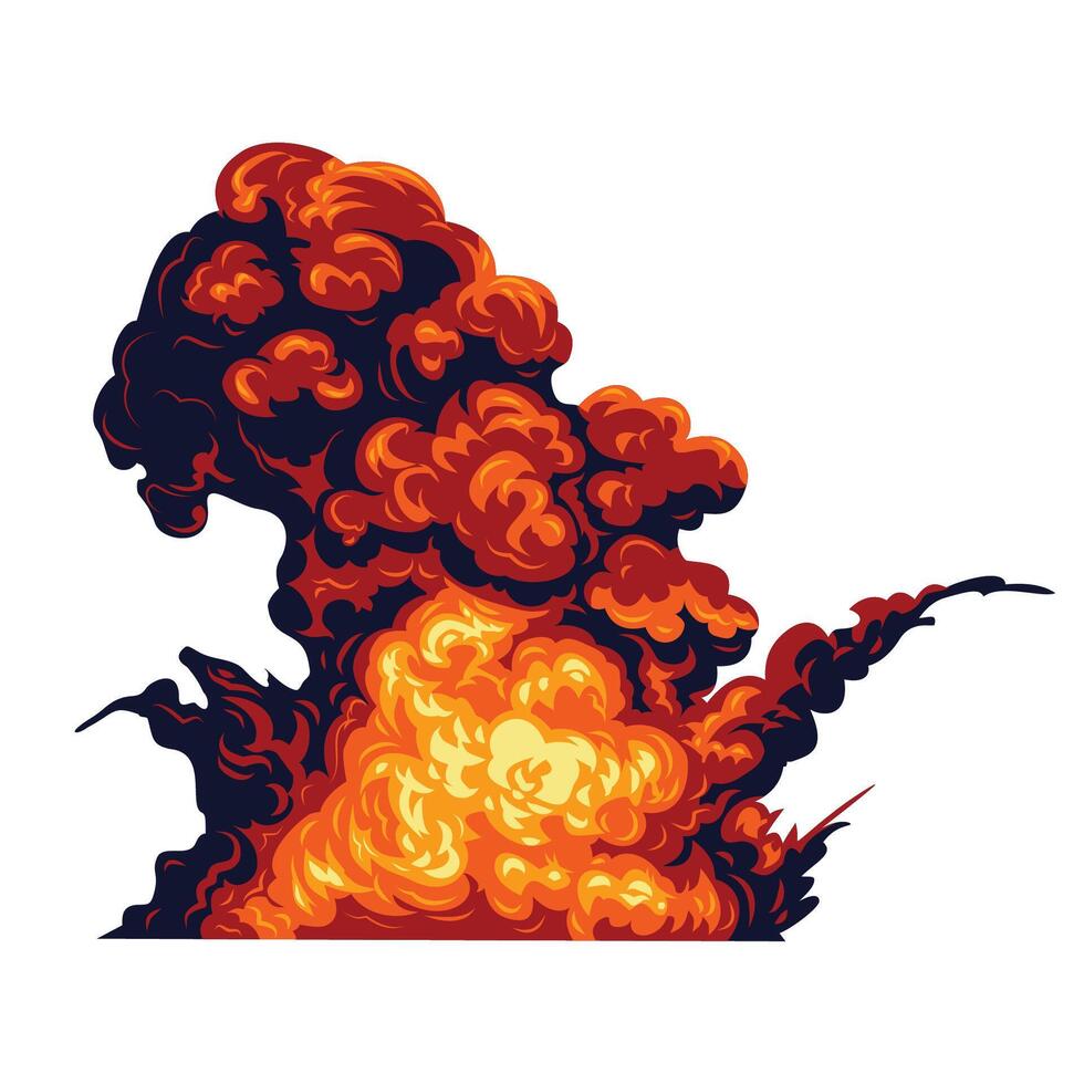 Explosion element illustration for comics, posters, books, paintings, pictures, backgrounds. Bomb effect. eps 10 vector