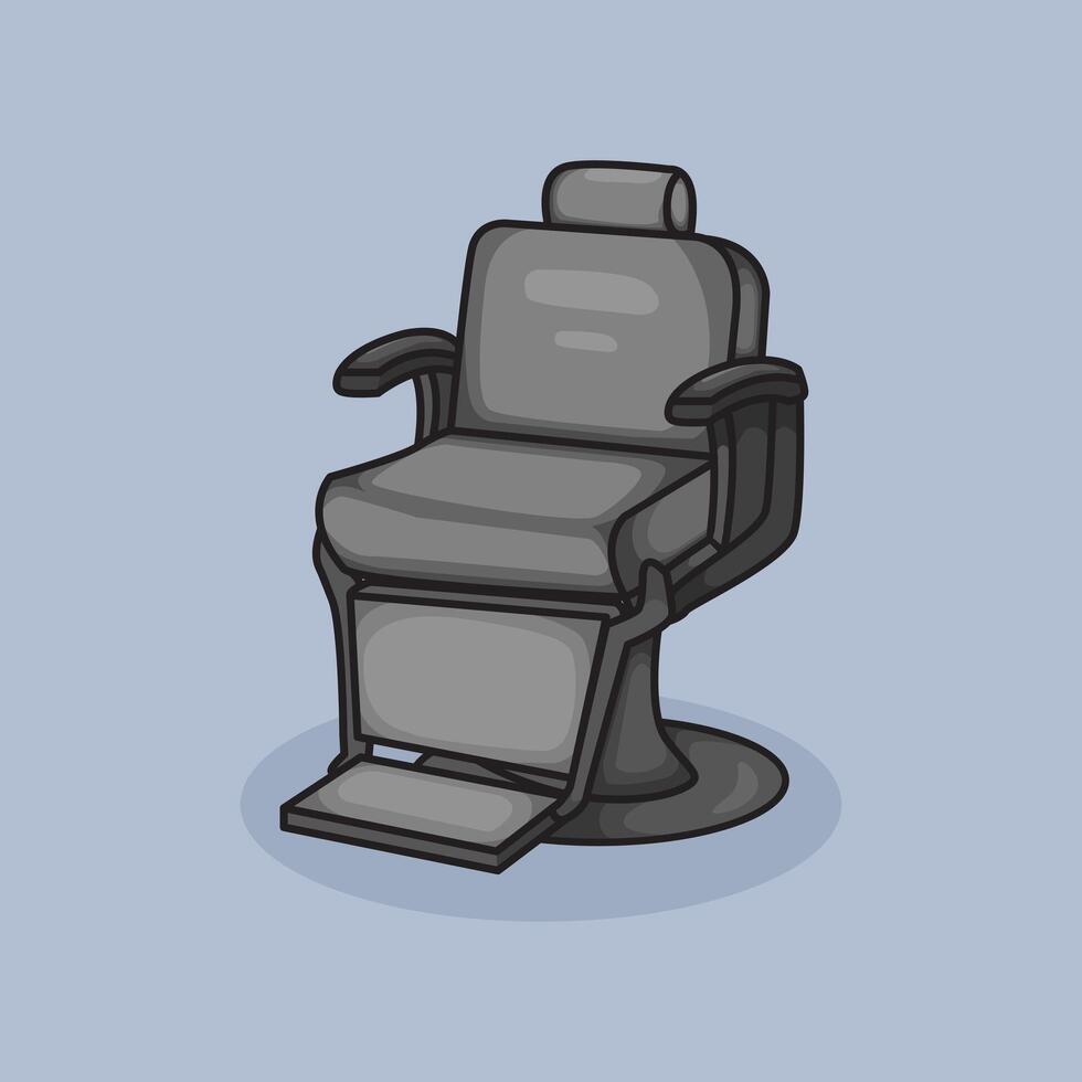 black barber chair for hair style vector