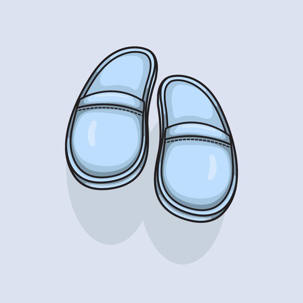 Bed Slipper design illustration and icon for website. vector