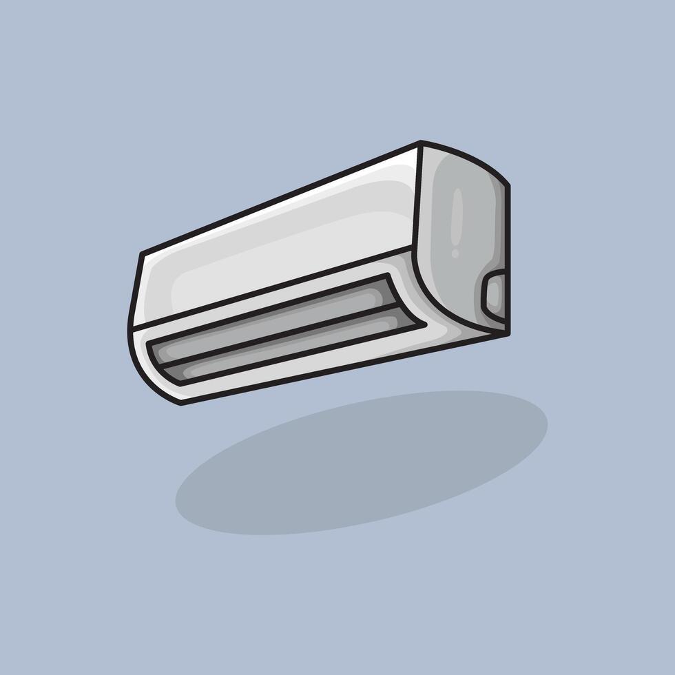 AC Air Conditioner illustration and icon vector