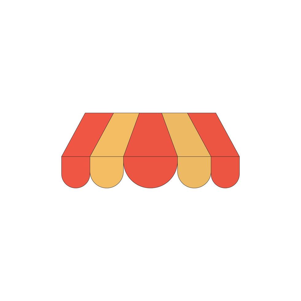 Logo roof booth retro unique design with blank background vector