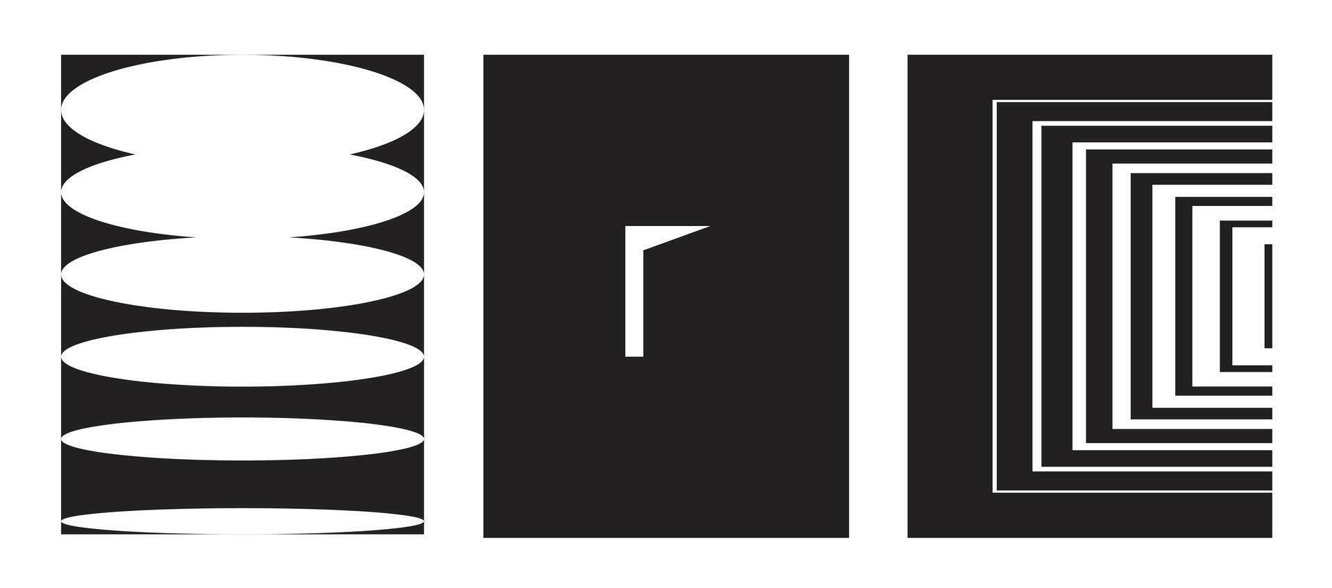 Design template minimalist black and white unique design vector