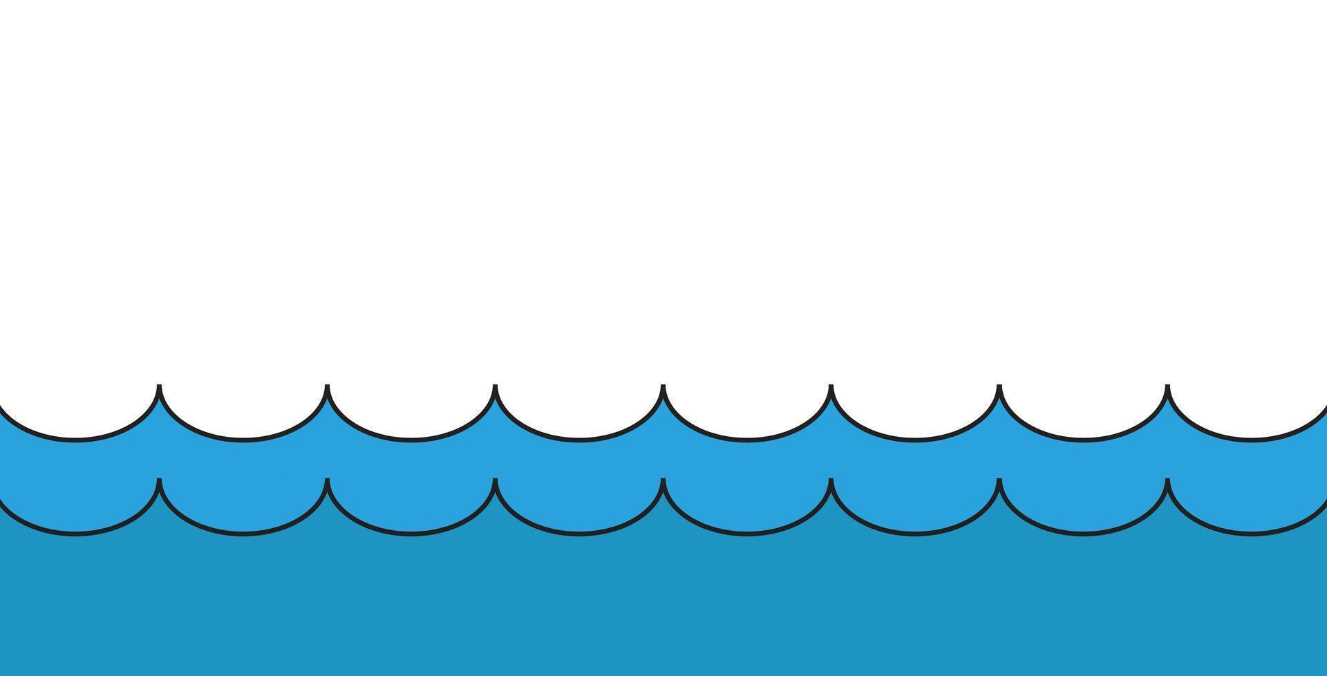 Background wave water with blank background vector