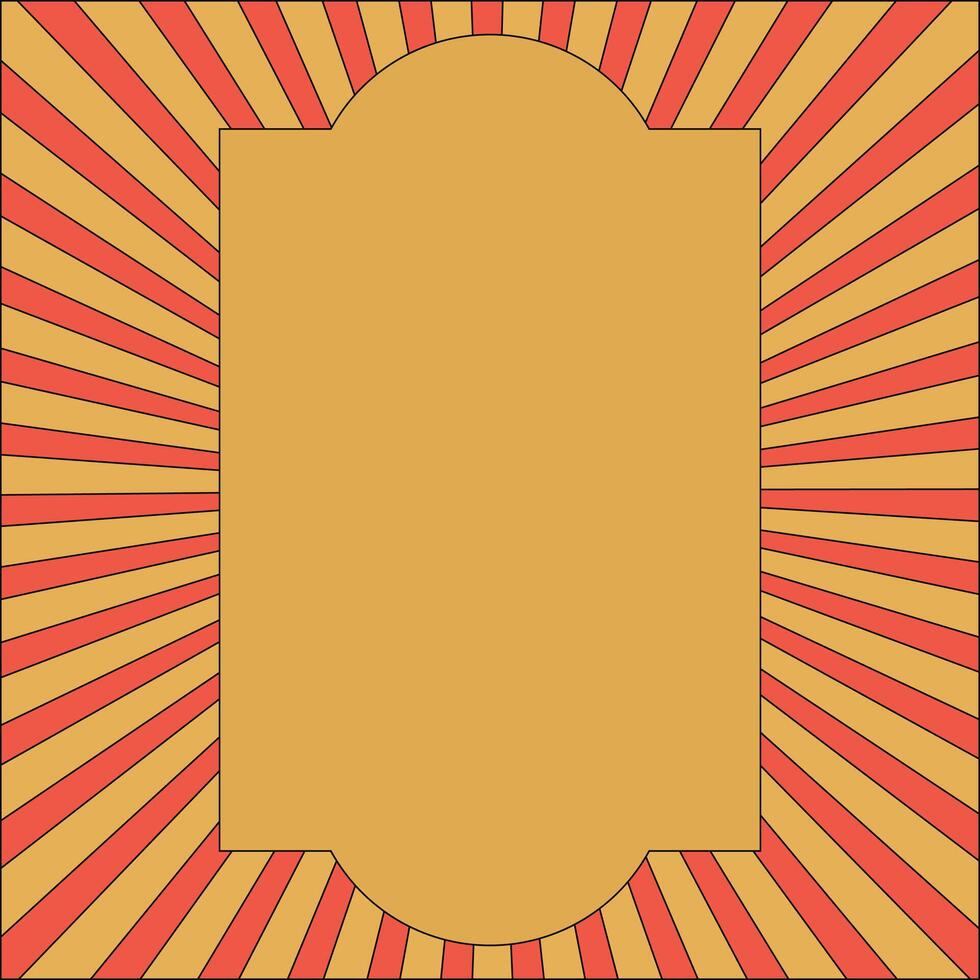 Background sunburst unique design with retro style vector