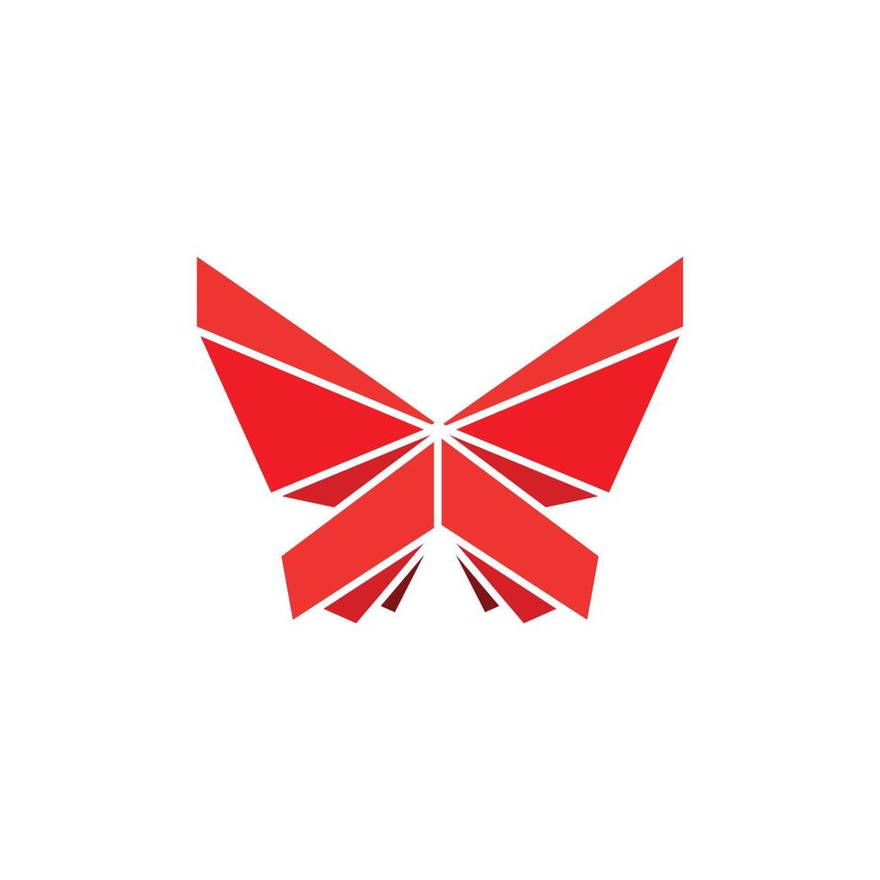 Illustration butterfly with polygon effect and blank background vector
