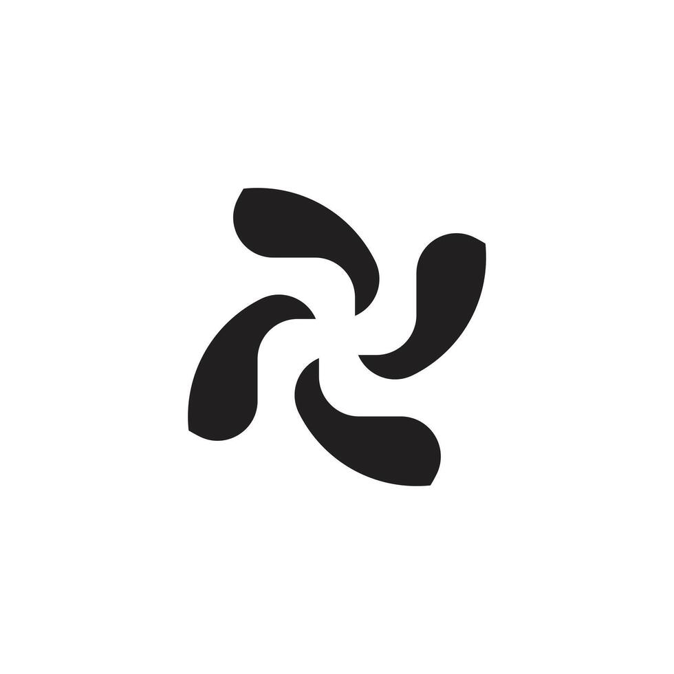 Icon twist unique design with blank background vector