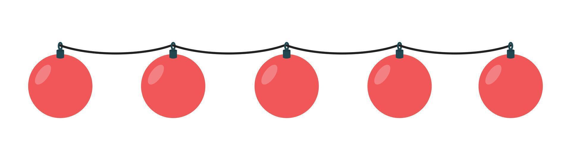 Lamp red christmas with blank background vector