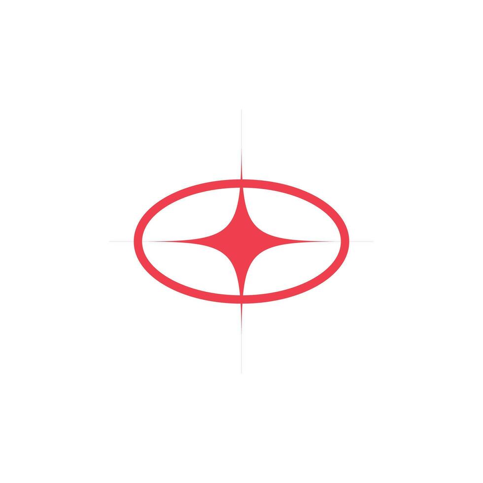 Icon circle spark aesthetic vector
