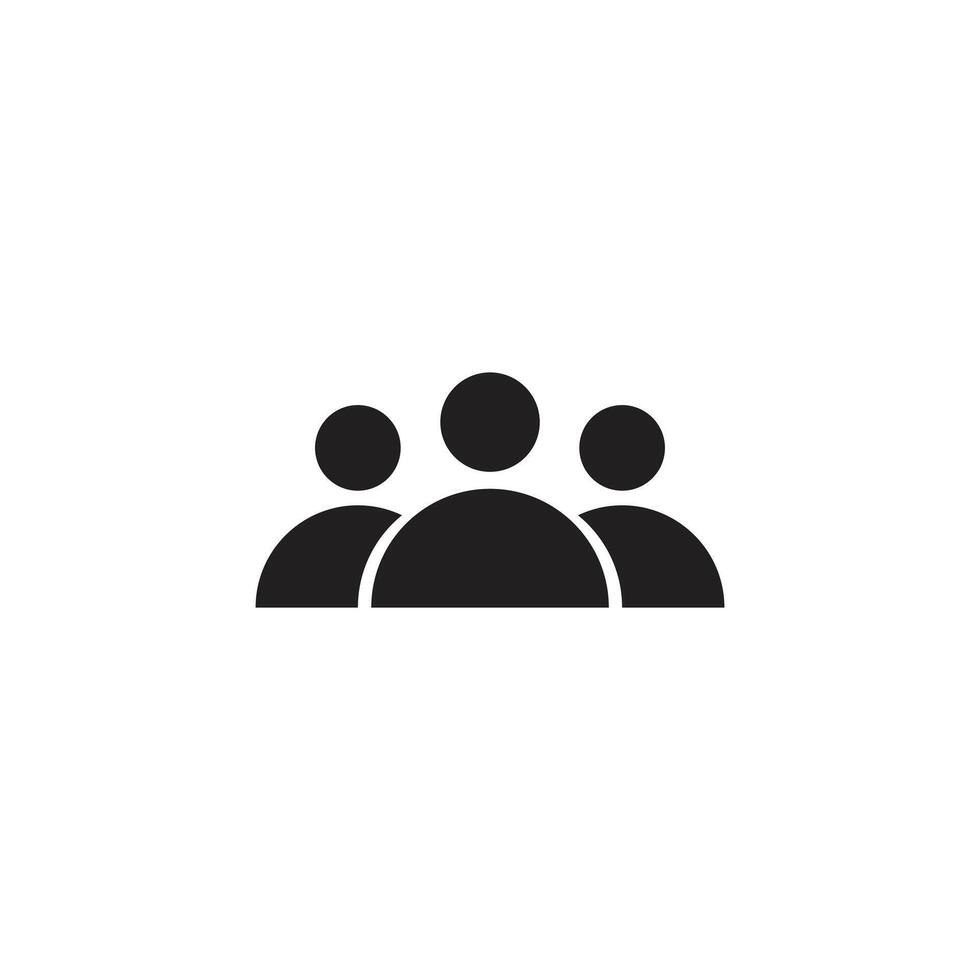 Icon people group with blank background vector