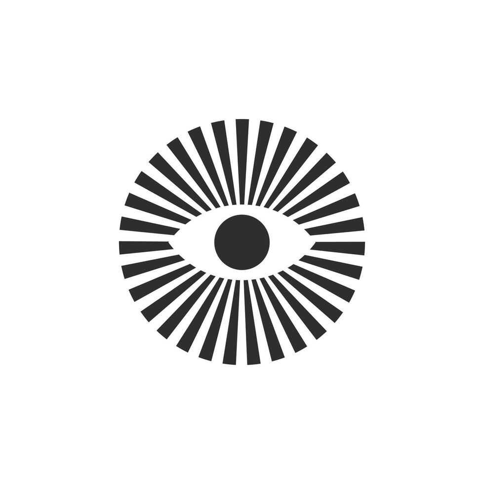 icon eye sunburst unique design with blank background vector