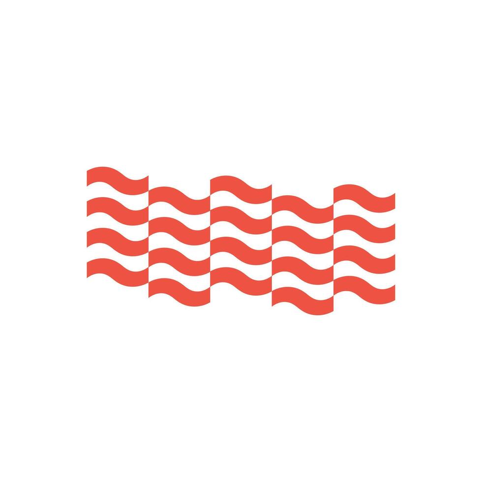 Illustration wave element unique design with blank background vector