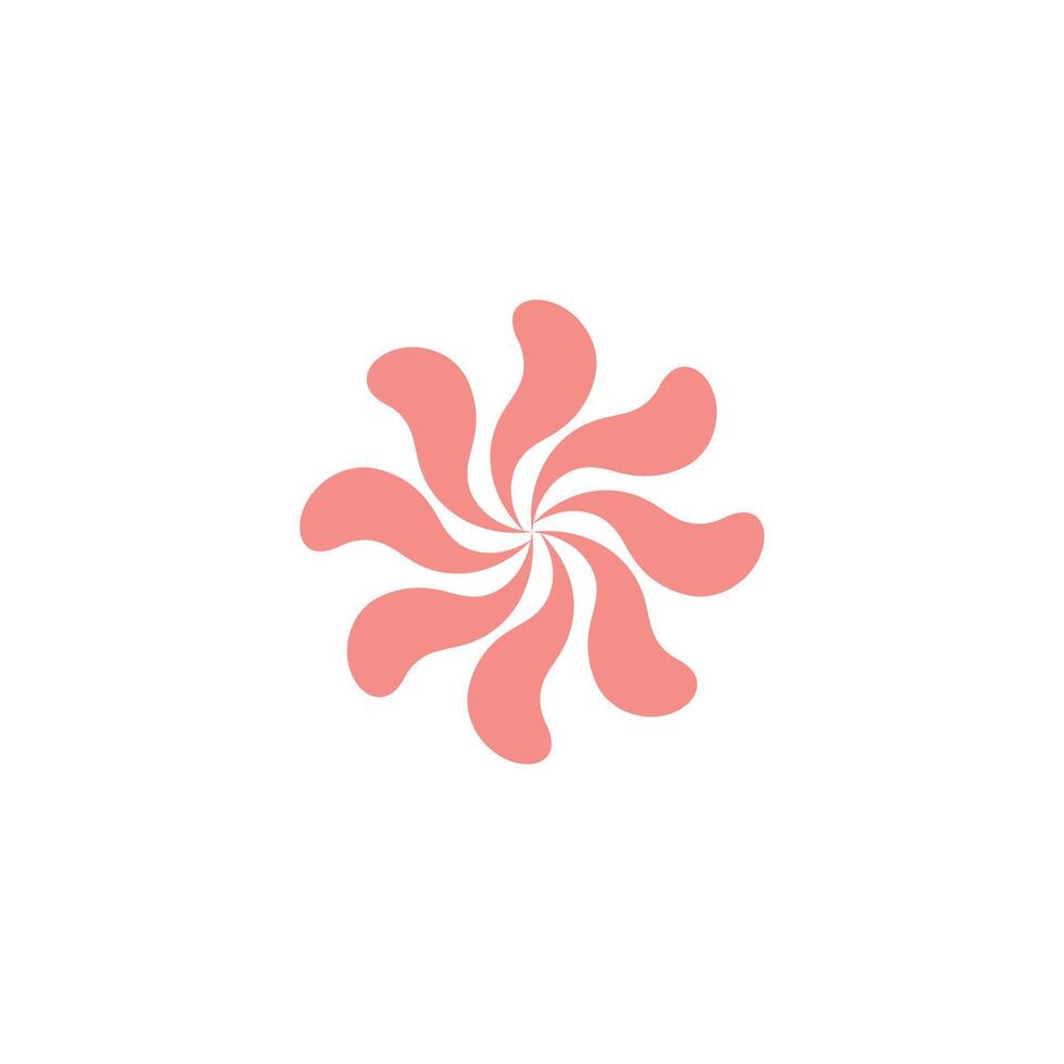 Icon sunburst retro twist with blank background vector