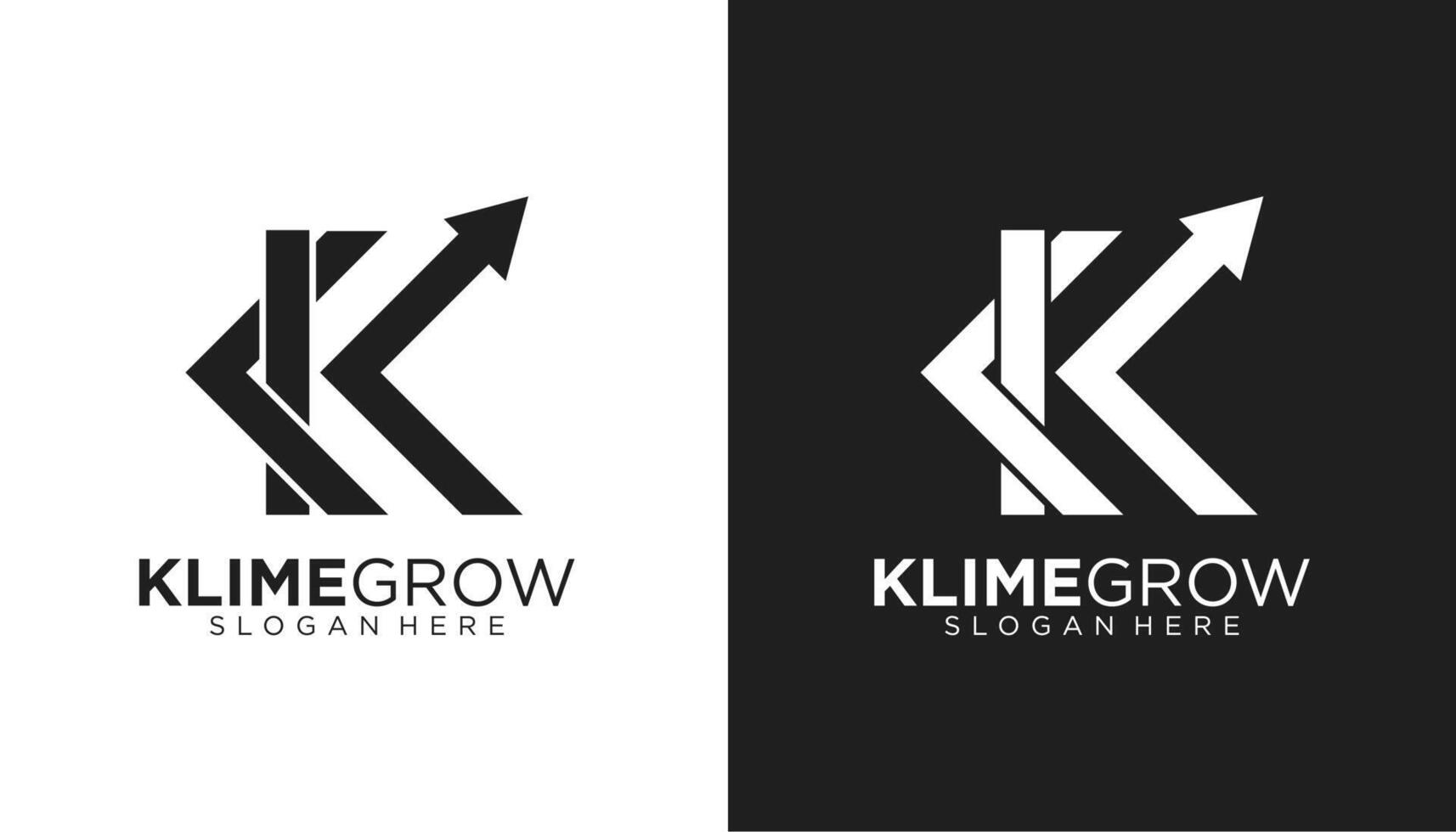 K Letter Modern growth logo design . Abstract arrow shapes logo design graphic illustration. Symbol, icon, creative template element vector