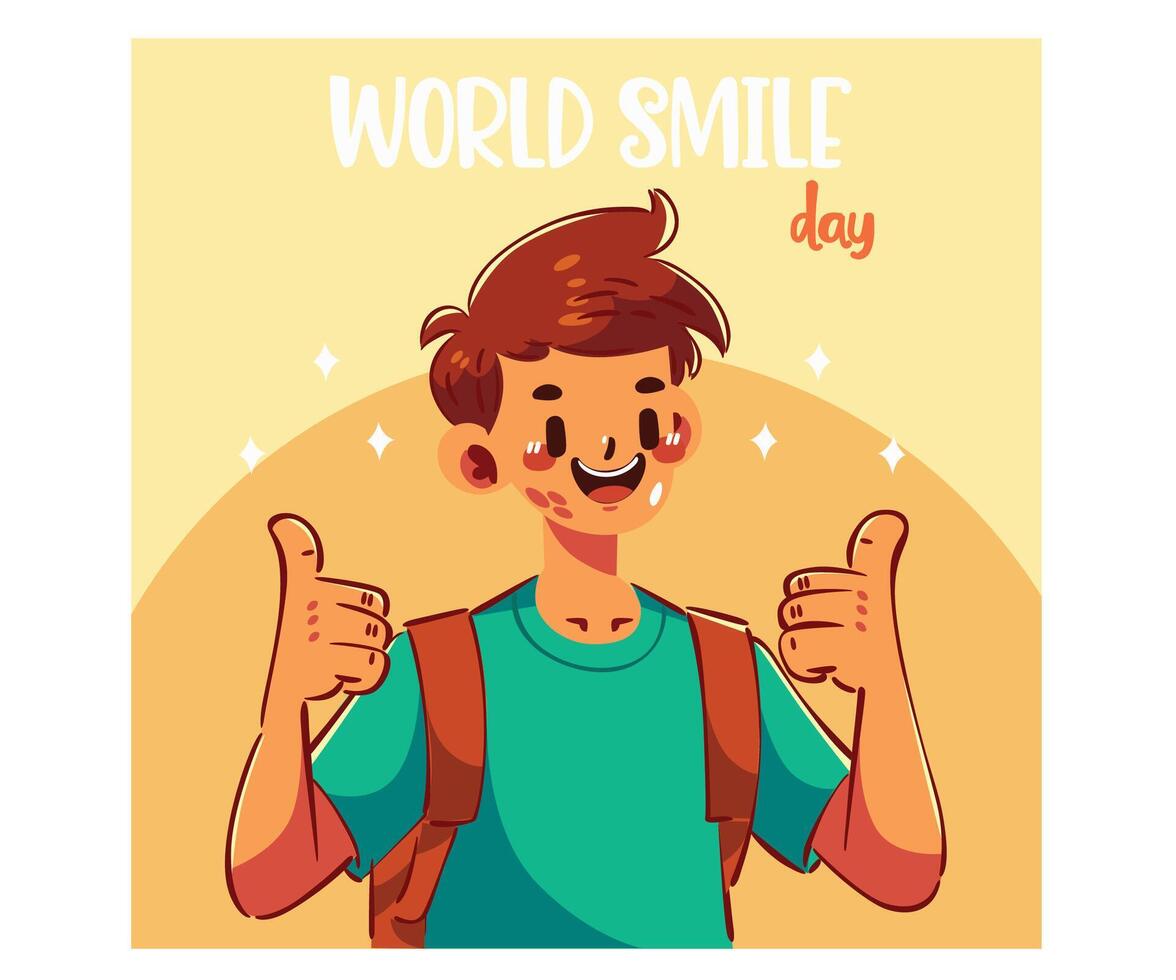 Hand Drawn World Smile Day Illustration vector