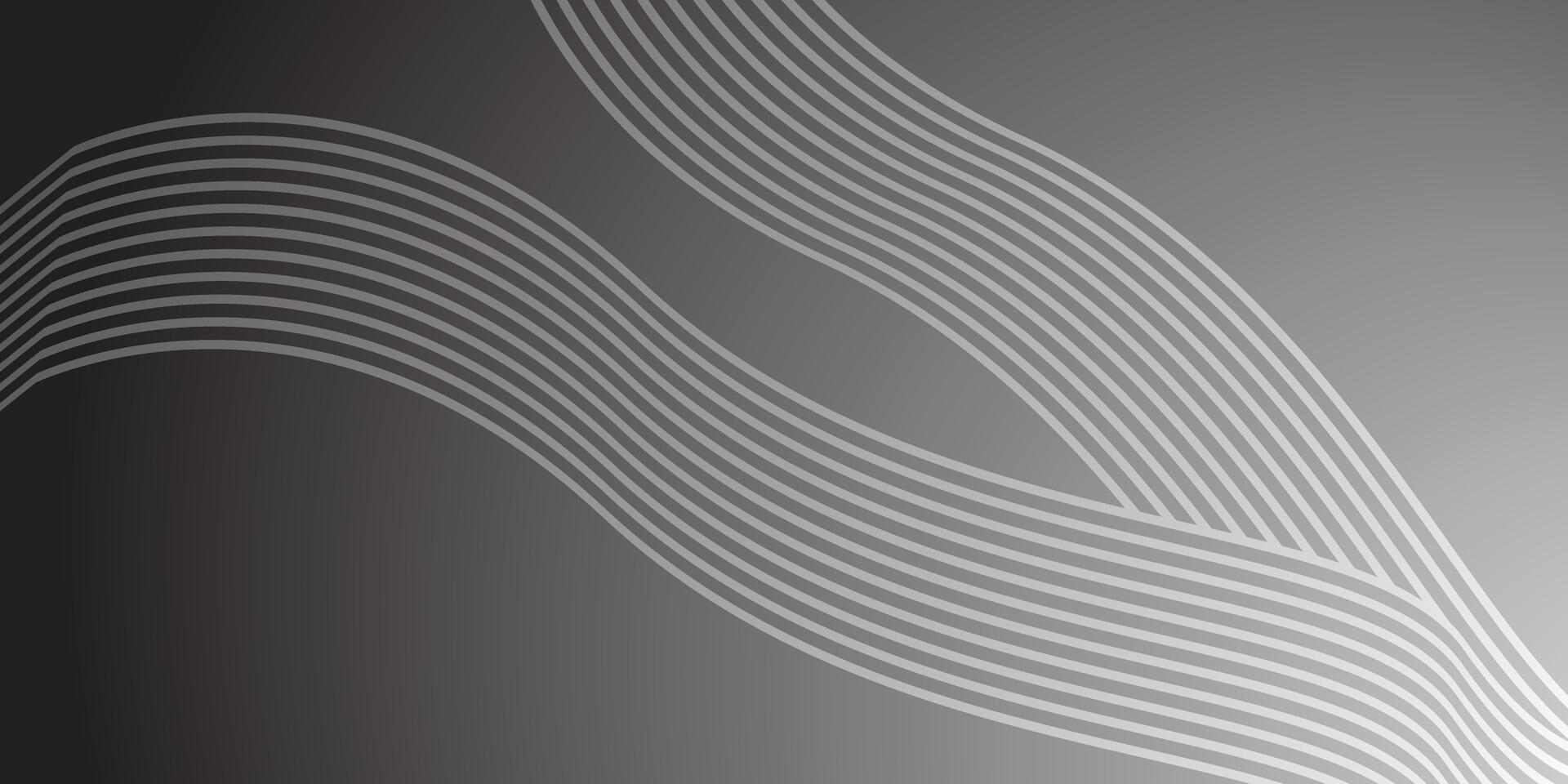 black and white curved and wavy line background design vector