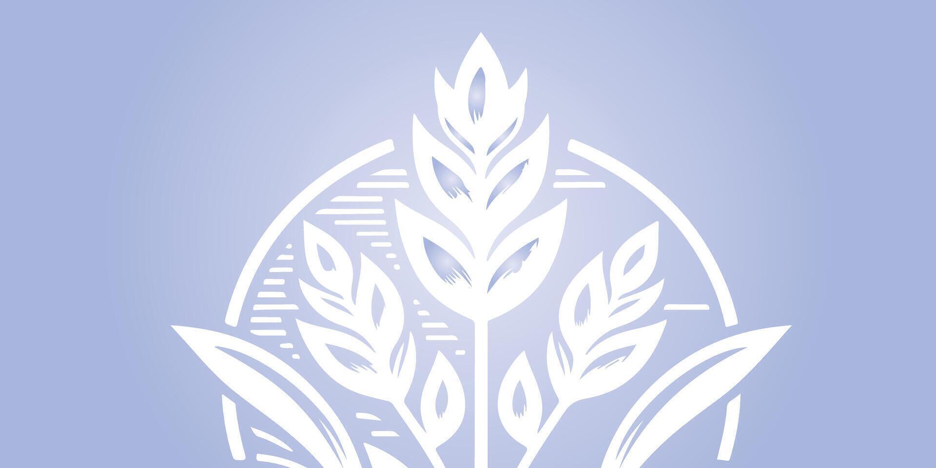 leaf design with background color gradation vector