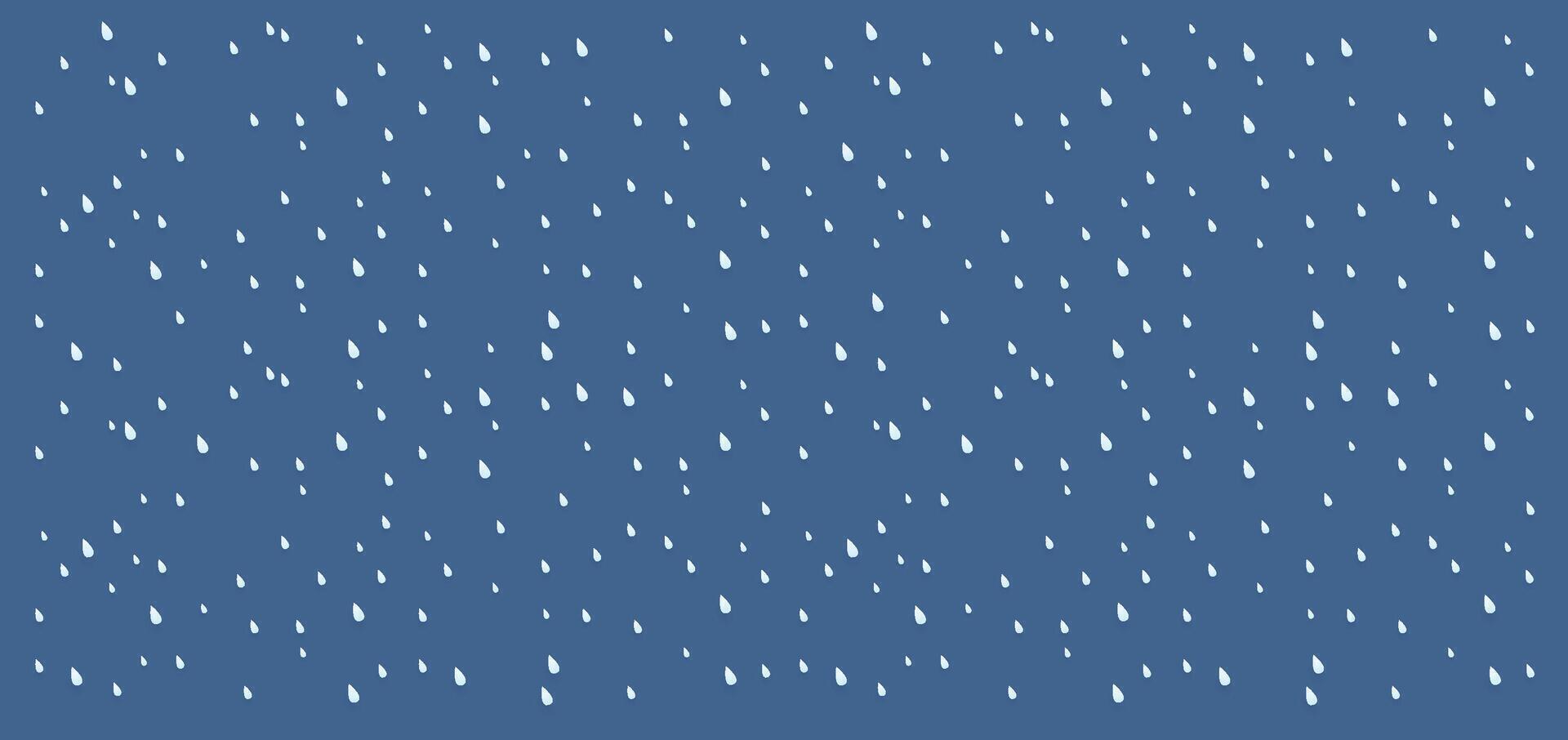 Heavy rain in dark sky vector