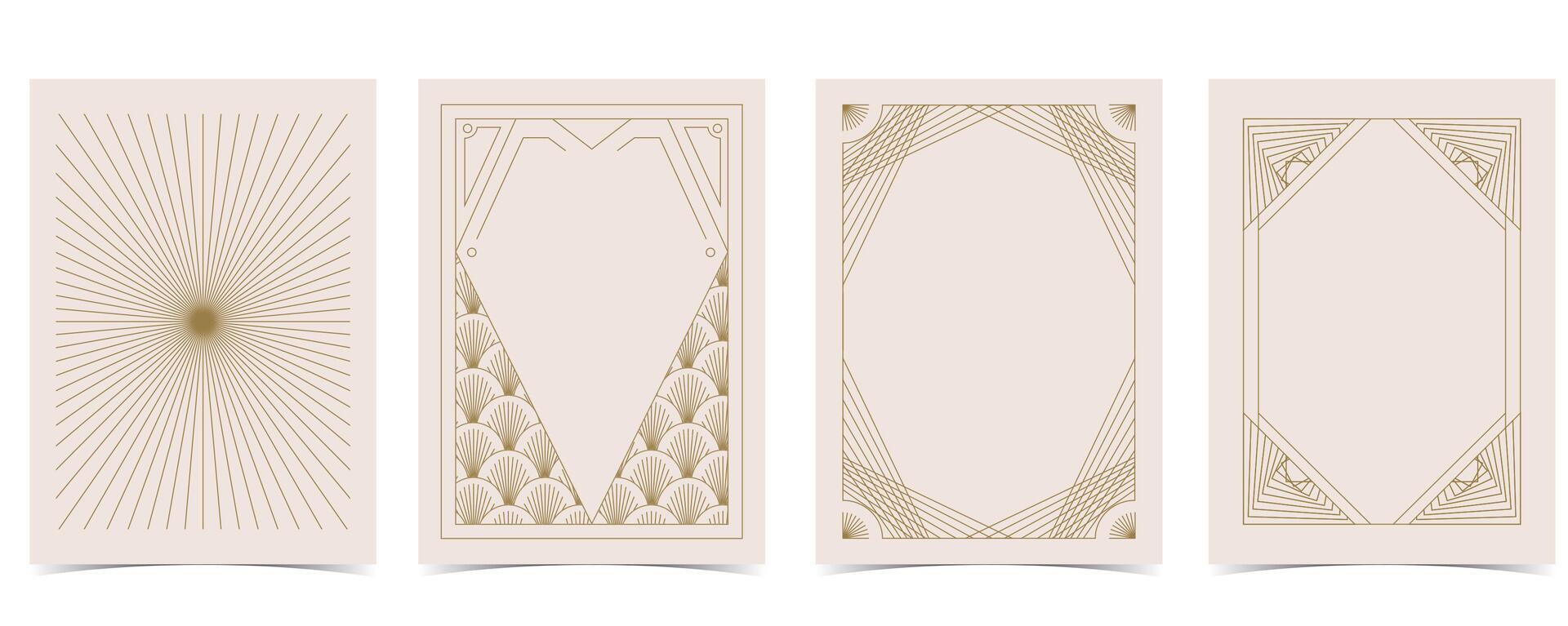 Vintage deco frame. Abstract decoration template for a4 vertical design vector