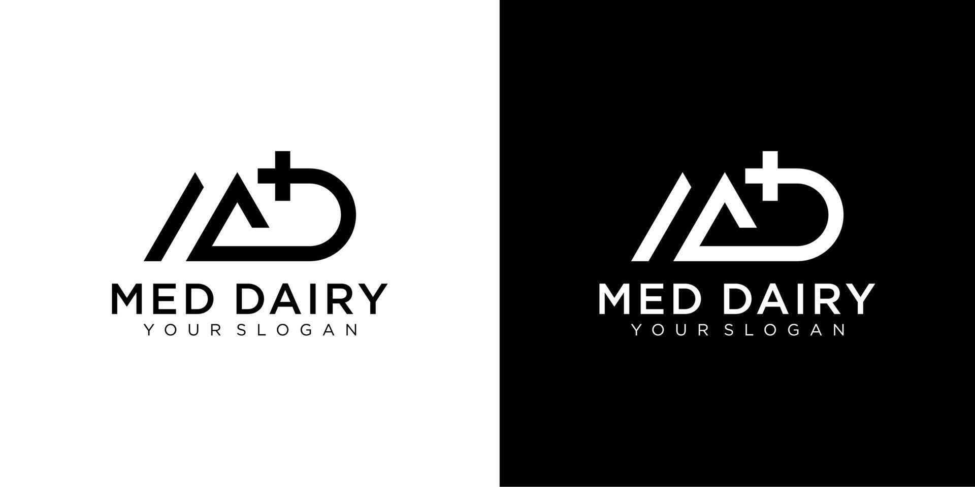 MD initial health plus logo design icon template 50546769 Vector Art at