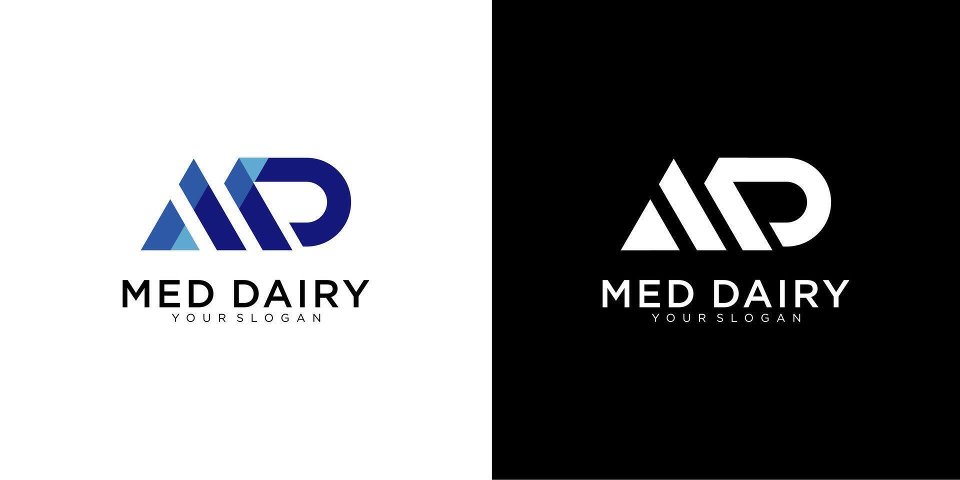 MD M D Letter Logo Design illustration. Creative Icon Modern Letters Logo. vector