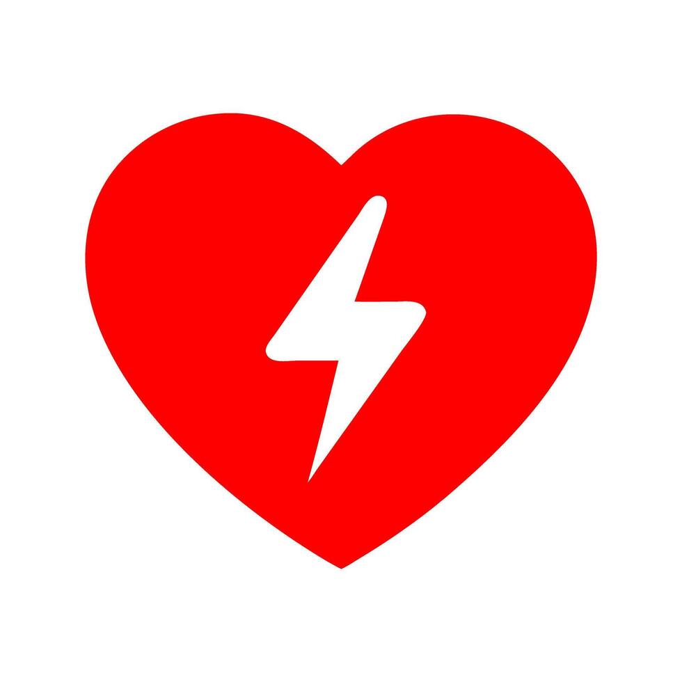 AED emergency defibrillator icon sign symbol. First aid Automated external defibrillator. vector