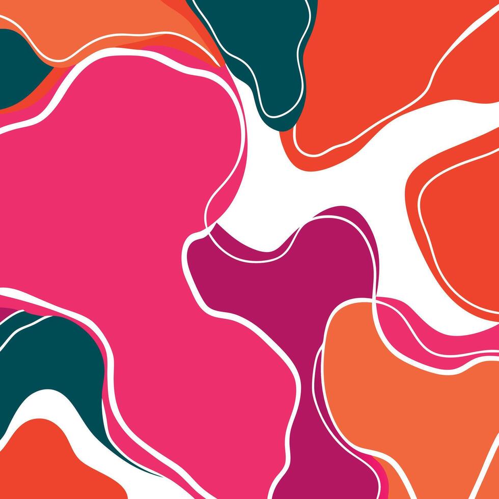 A colorful abstract background with waves and shapes vector