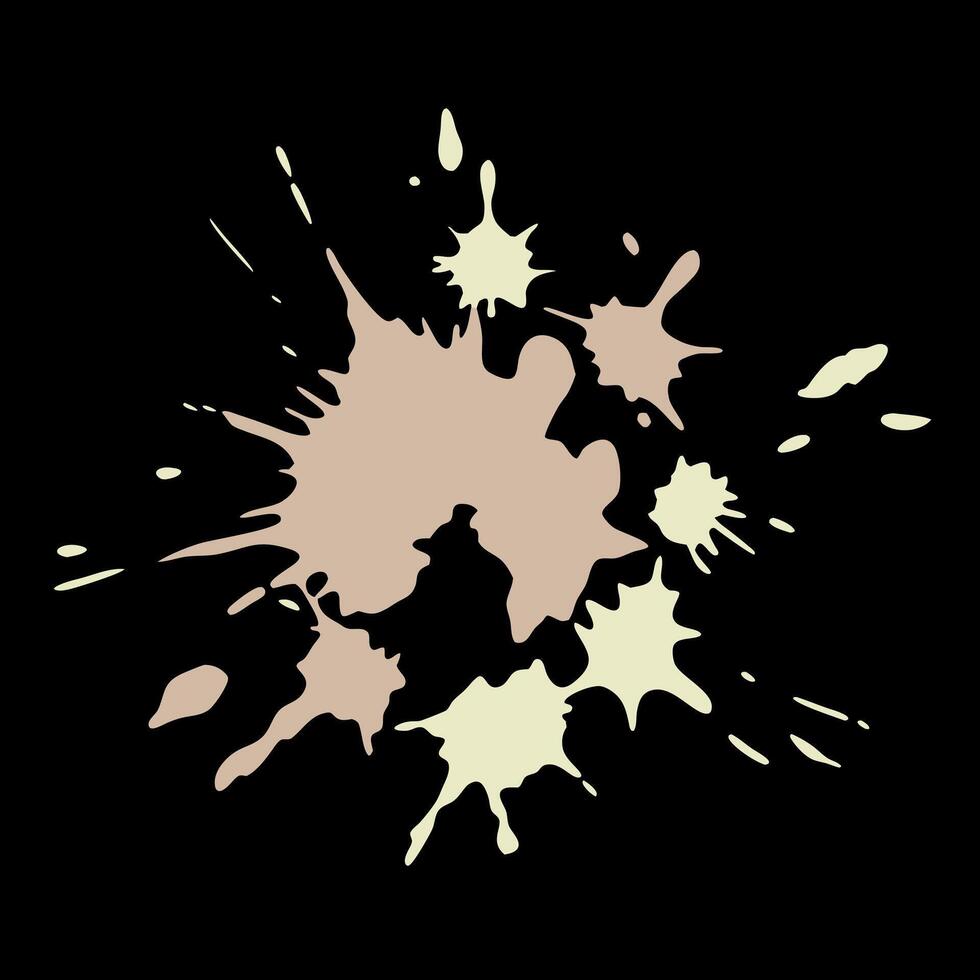 A splash of paint on a black background vector
