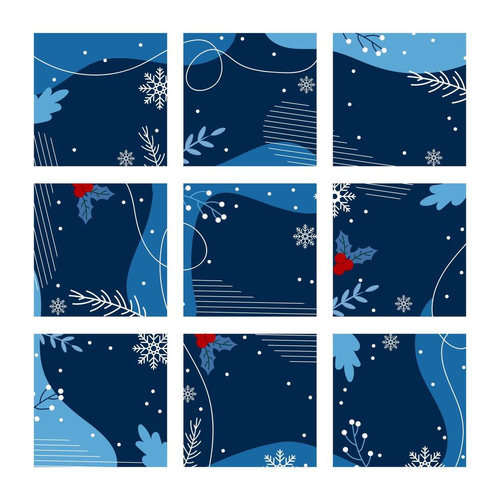 Social media post winter vector