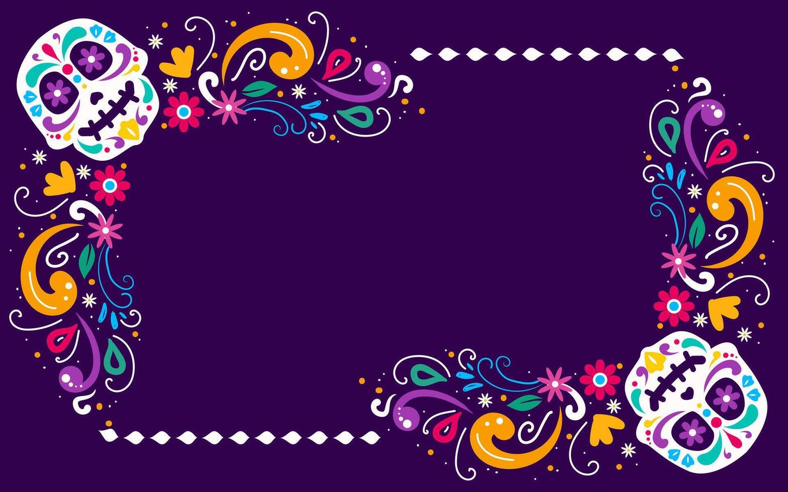 Flat dia de muertos for celebration vector