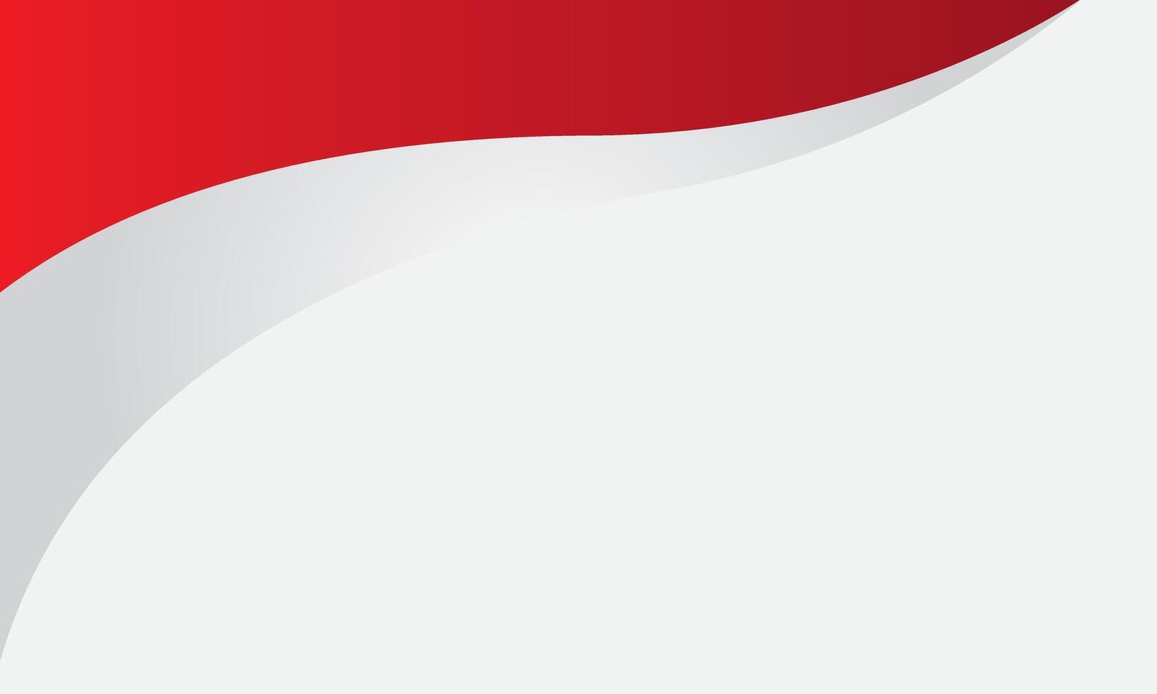 Wave flag red white modern abstract background vector