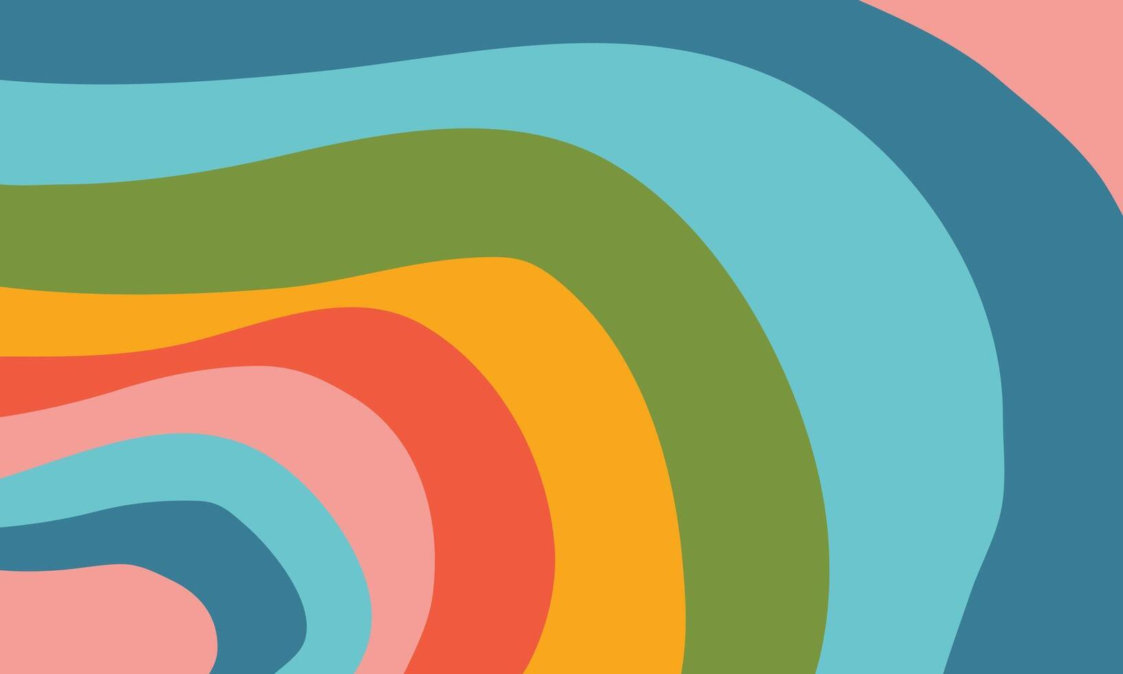 Seamless colorful wave summer abstract background vector