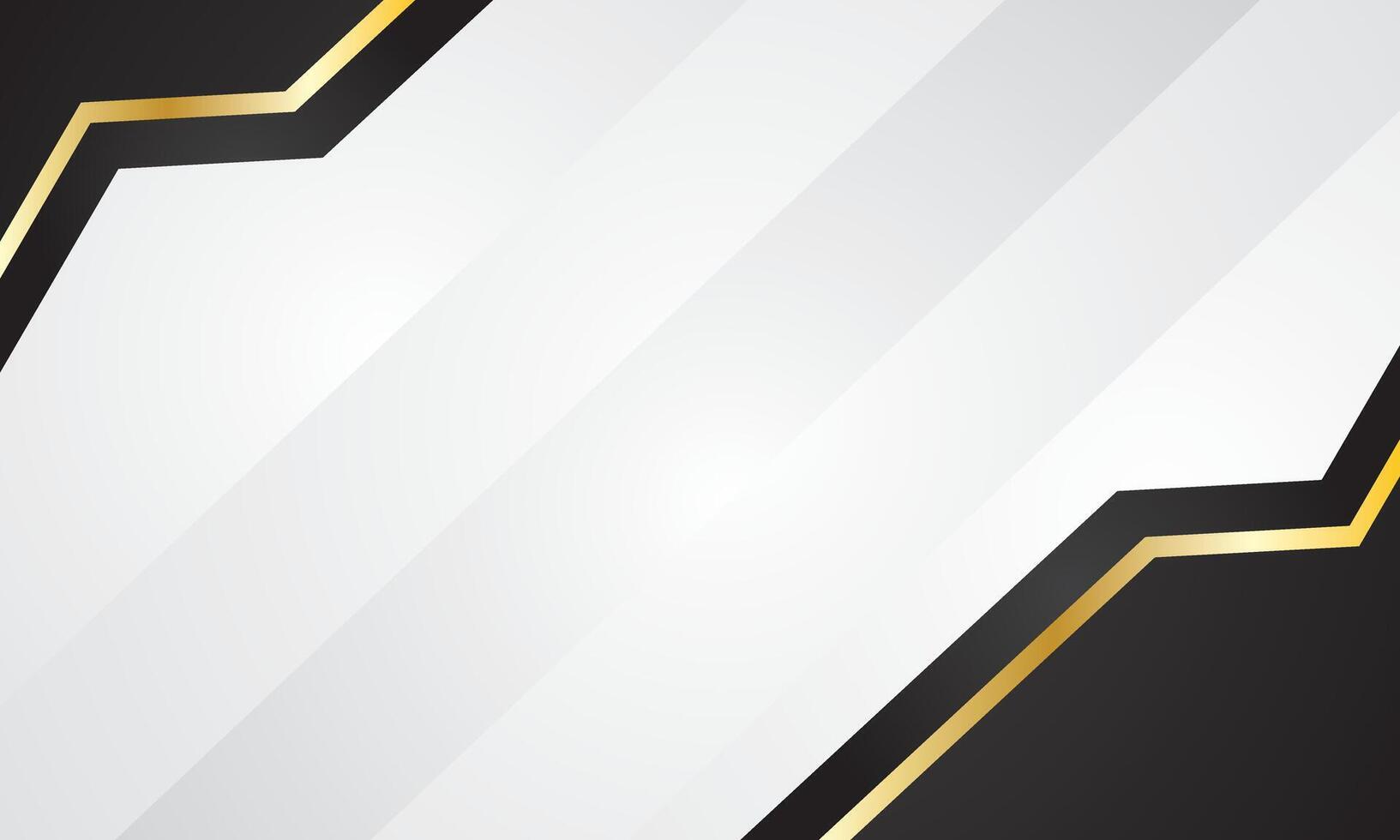 Black white geometric abstract background with gold lines vector