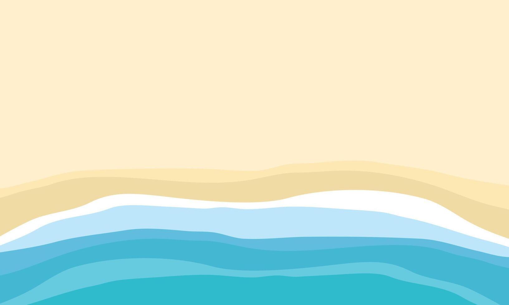 Top view of beach in summer holidays concept. Summer Beach vector