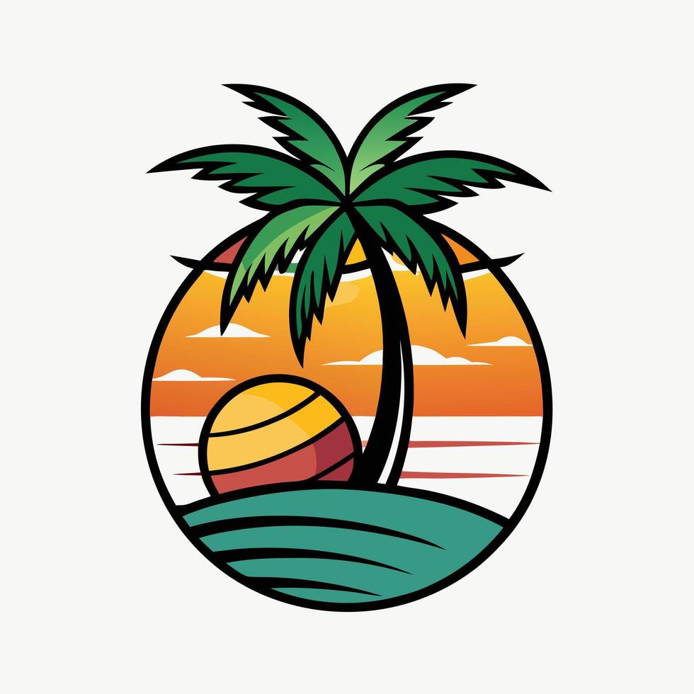 palm trees set isolated on white background. Palm silhouettes. Design of palm trees for posters, banners and promotional items. illustration vector
