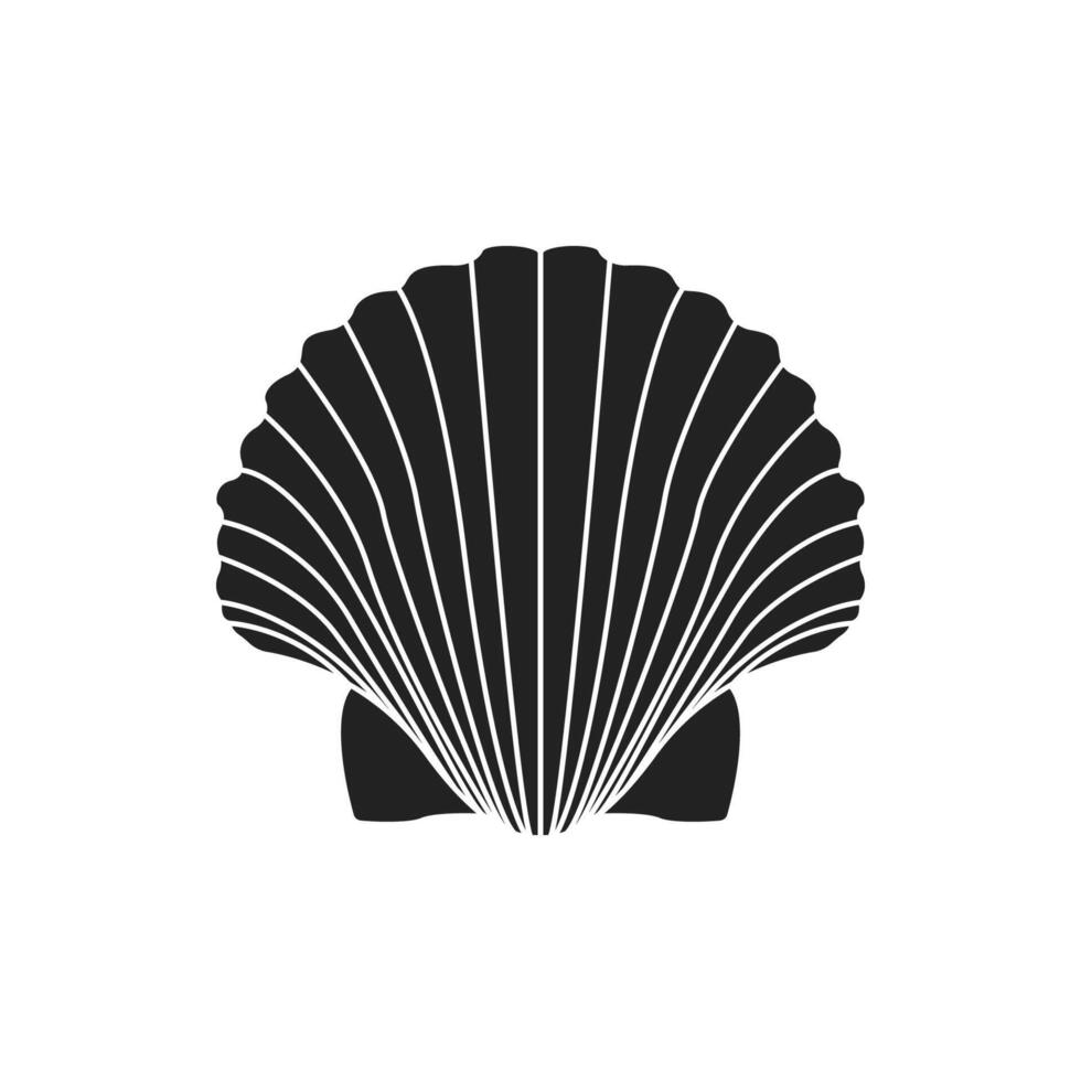 Pearl shell icon isolated on white background vector