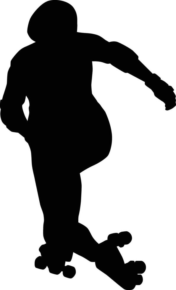 Roller derby player pose vector