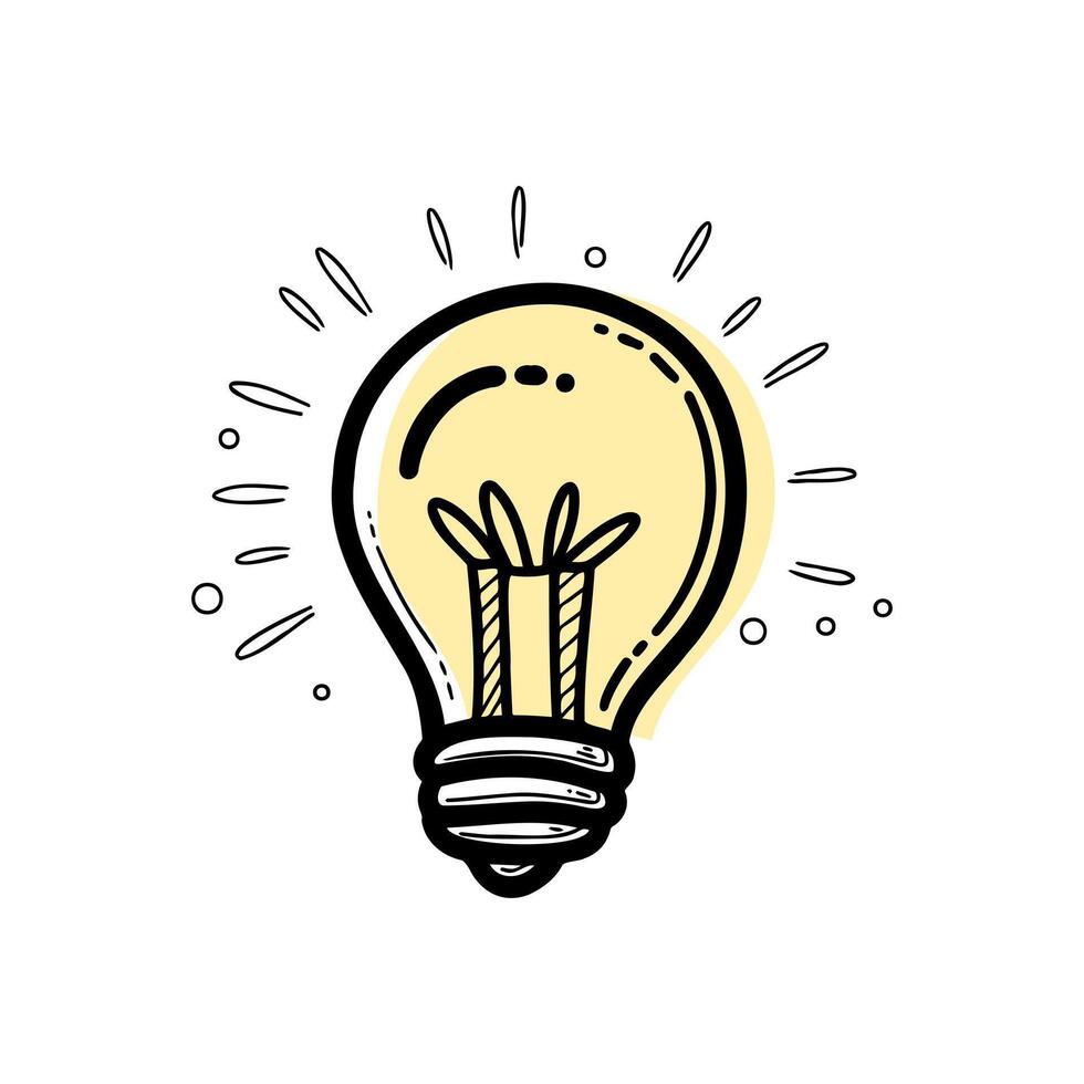 Lamp, bulb, idea icon illutration vector