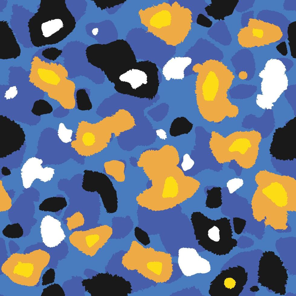 Abstract seamless spotted pattern. Organic shaped speck pattern for printing on fabric. Animal or insect textures vector