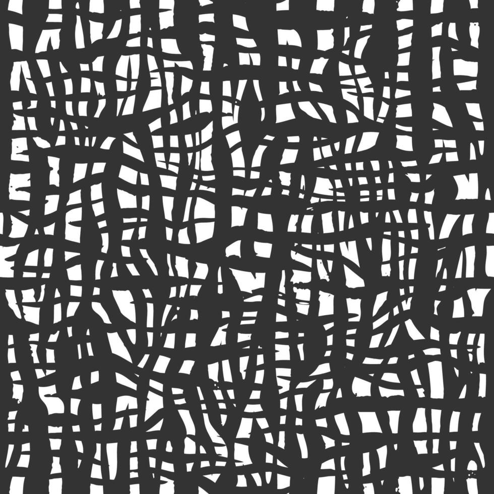 Burlap grunge pattern. Black and white fabric texture. Canvas structure, seamless background. Cloth linen sack backdrop. Vintage rustic style for posters, banners, retro designs vector