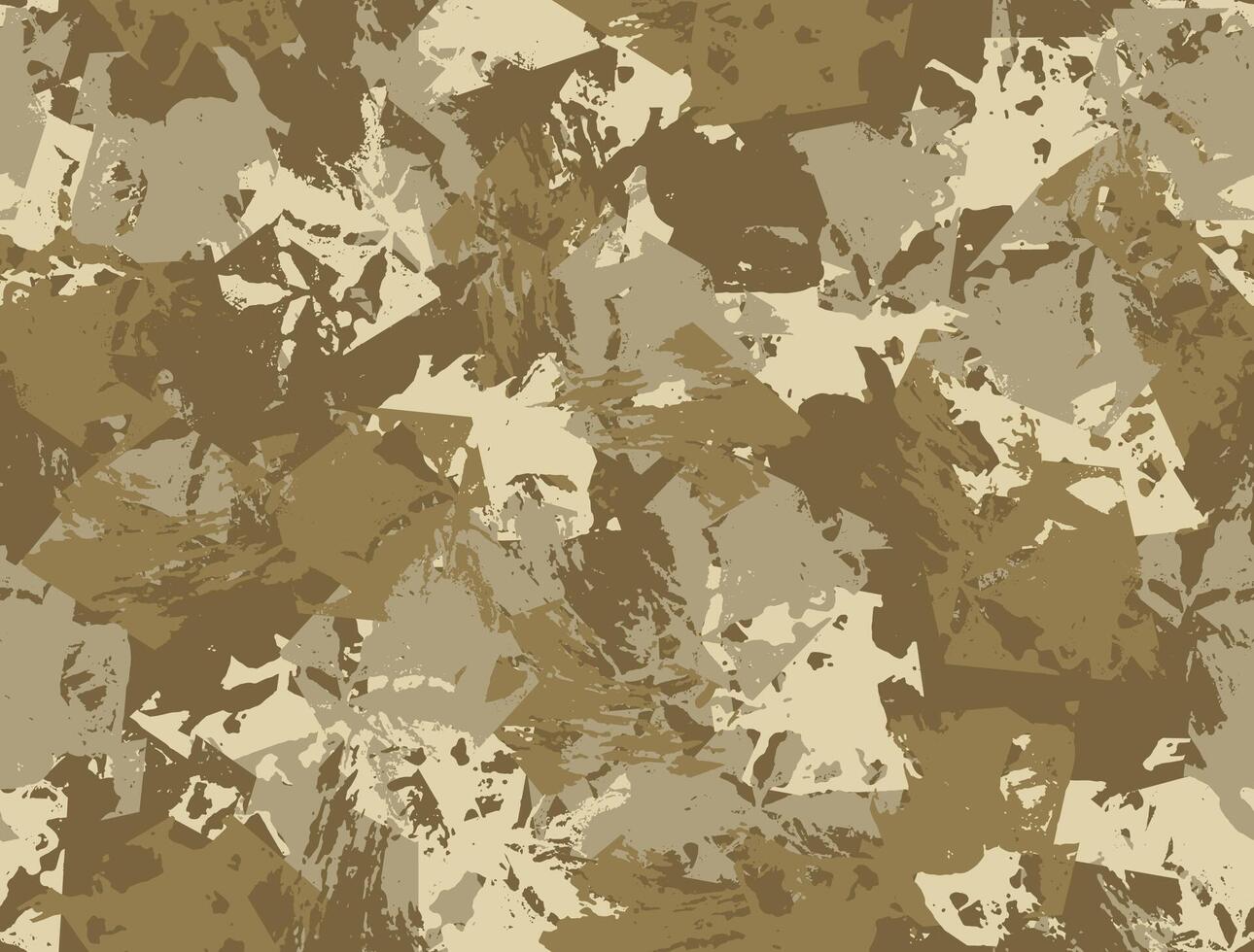 Desert grunge camouflage seamless pattern. Military texture, beige dirty brush stroke camo clothing. design style for t-shirt. Combat fabric design vector