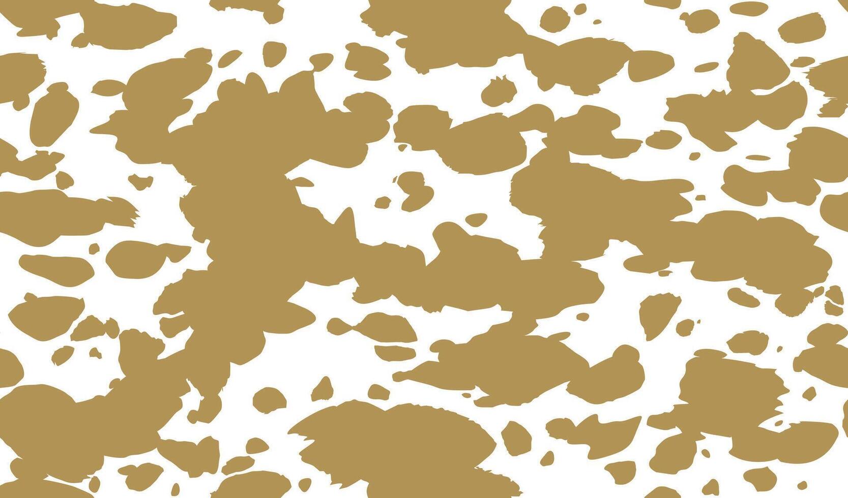Cow skin in brown and white spotted, seamless pattern, animal texture. vector