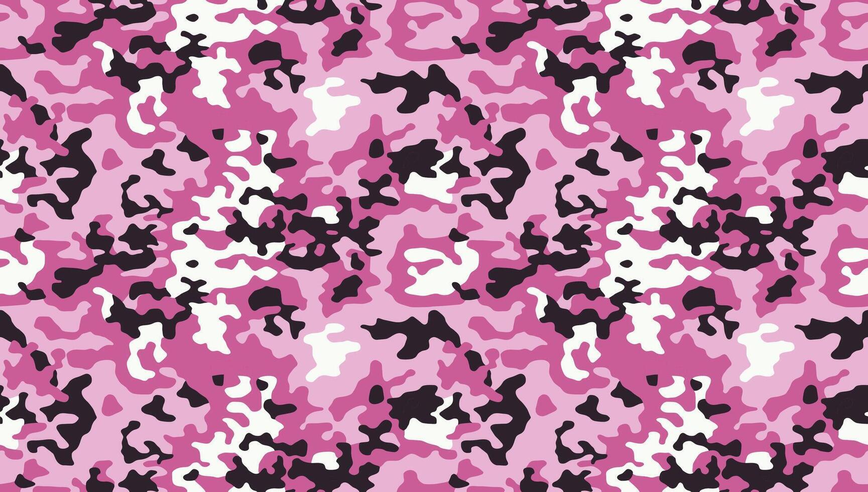 Fashionable pink and crimson color camouflage pattern. Military fabric design. Seamless background, masking clothing, red camo repeat print vector