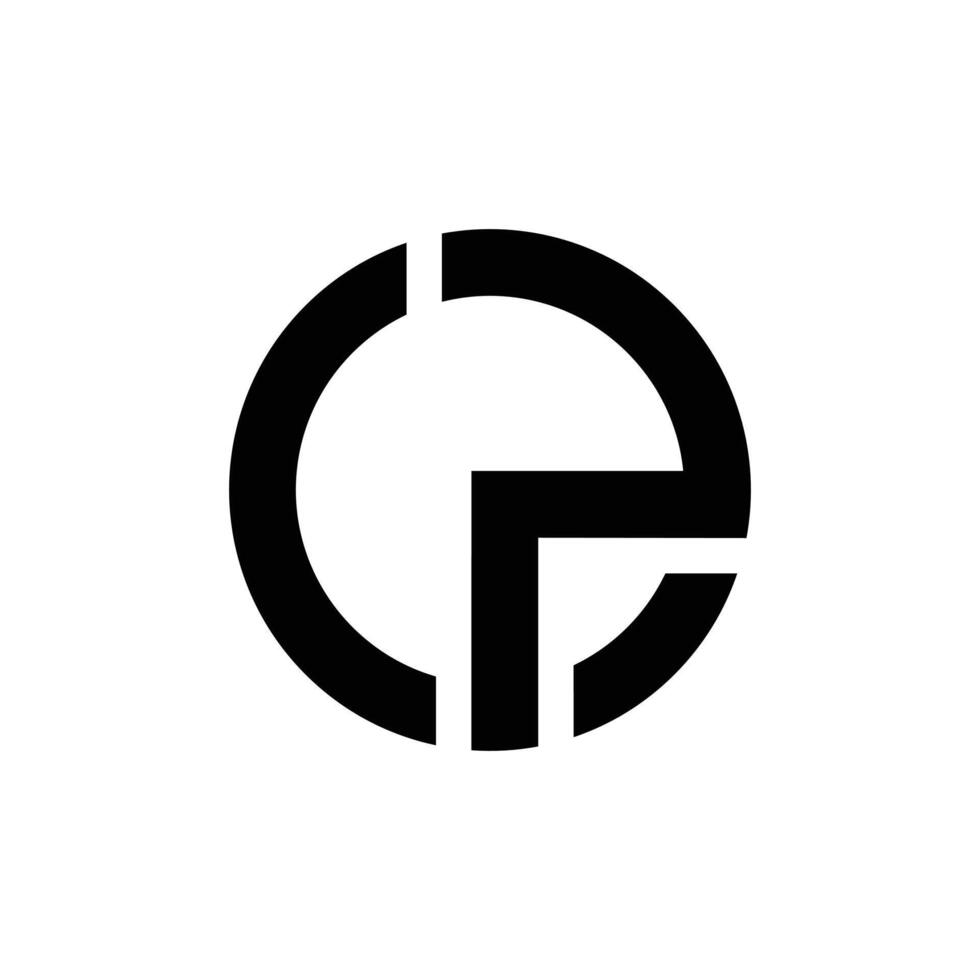 Letter Cp rounded shape modern new unique typography branding logo vector
