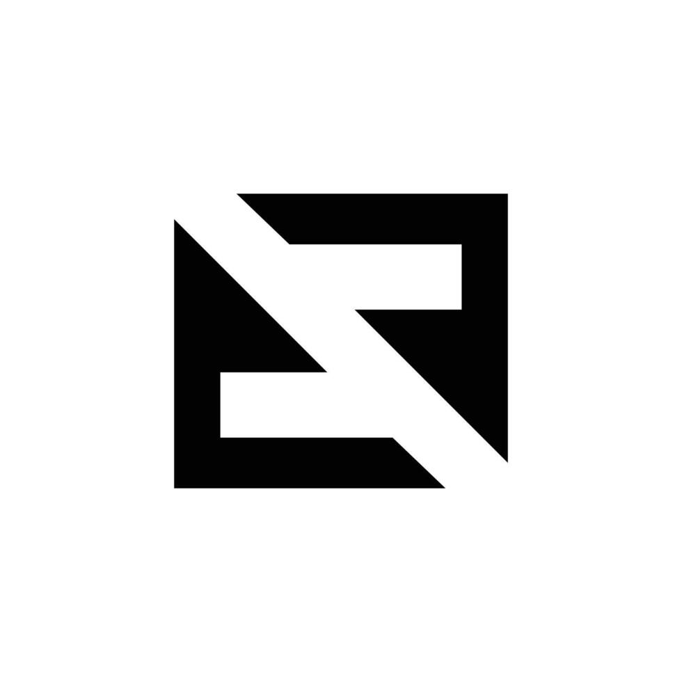 Letter S rectangle shape negative space typography logo vector