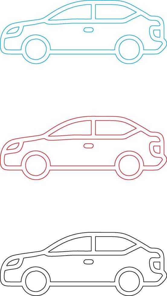 illustration of a car set vector
